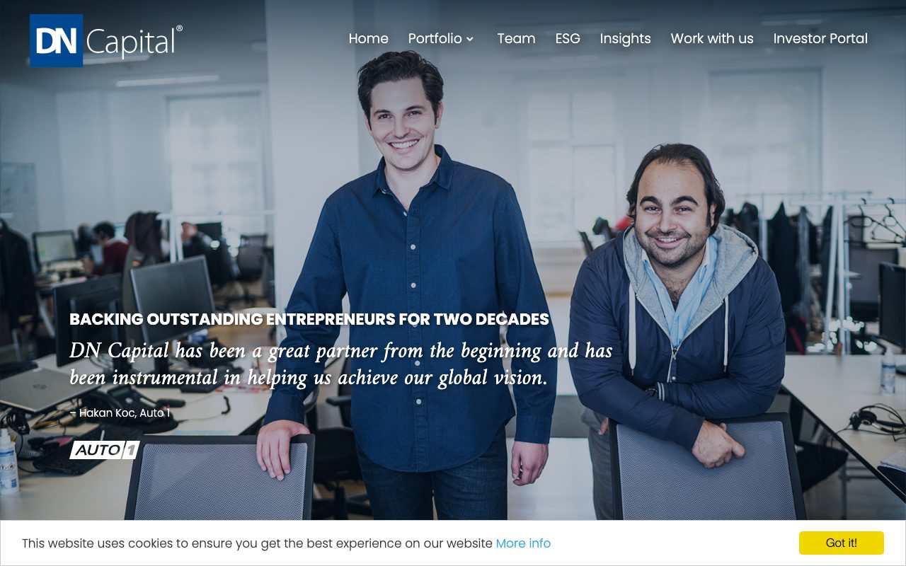 DN Capital website