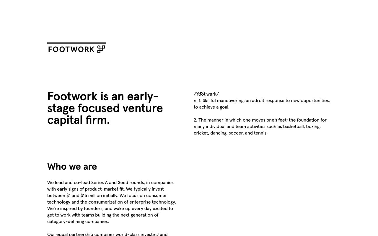 Footwork website