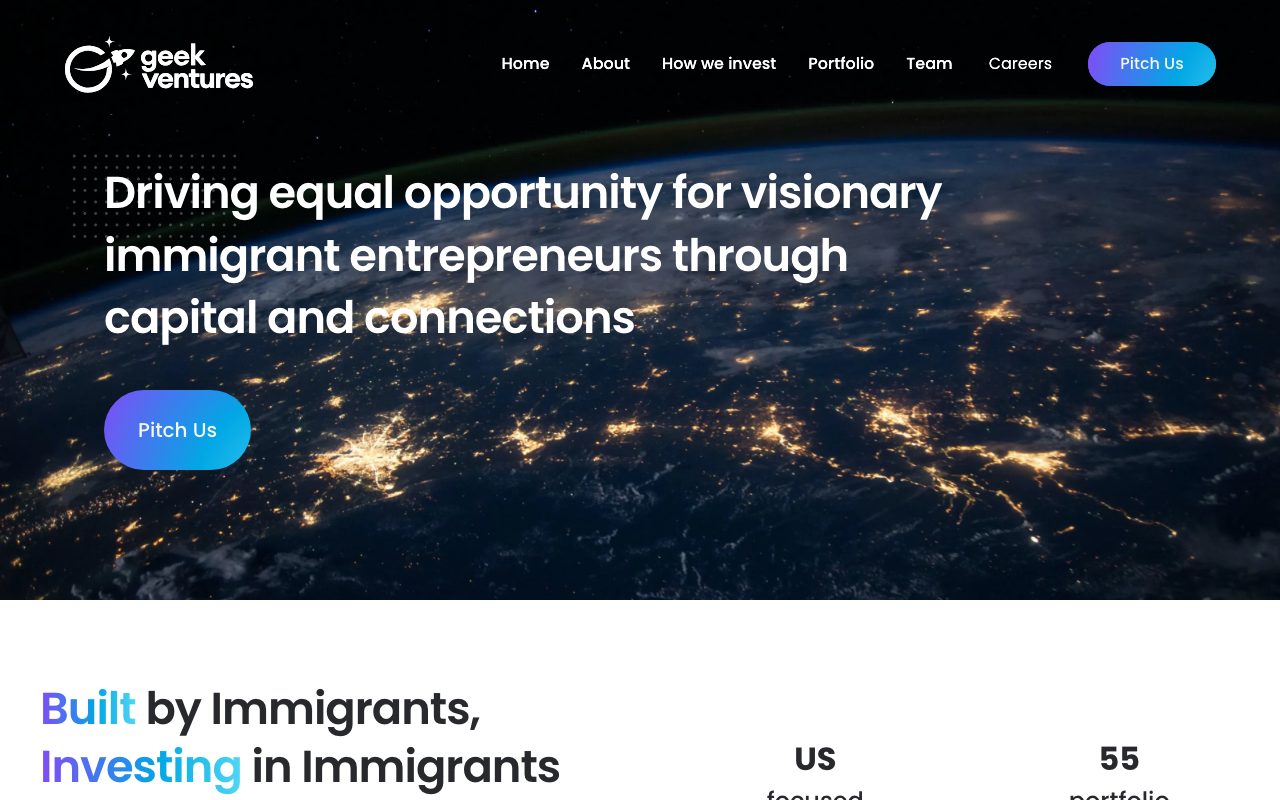 Geek Ventures website