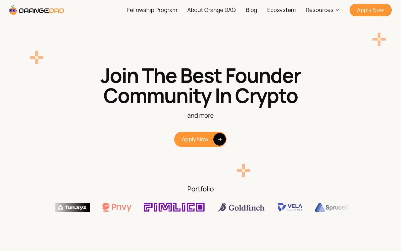 Orange DAO website