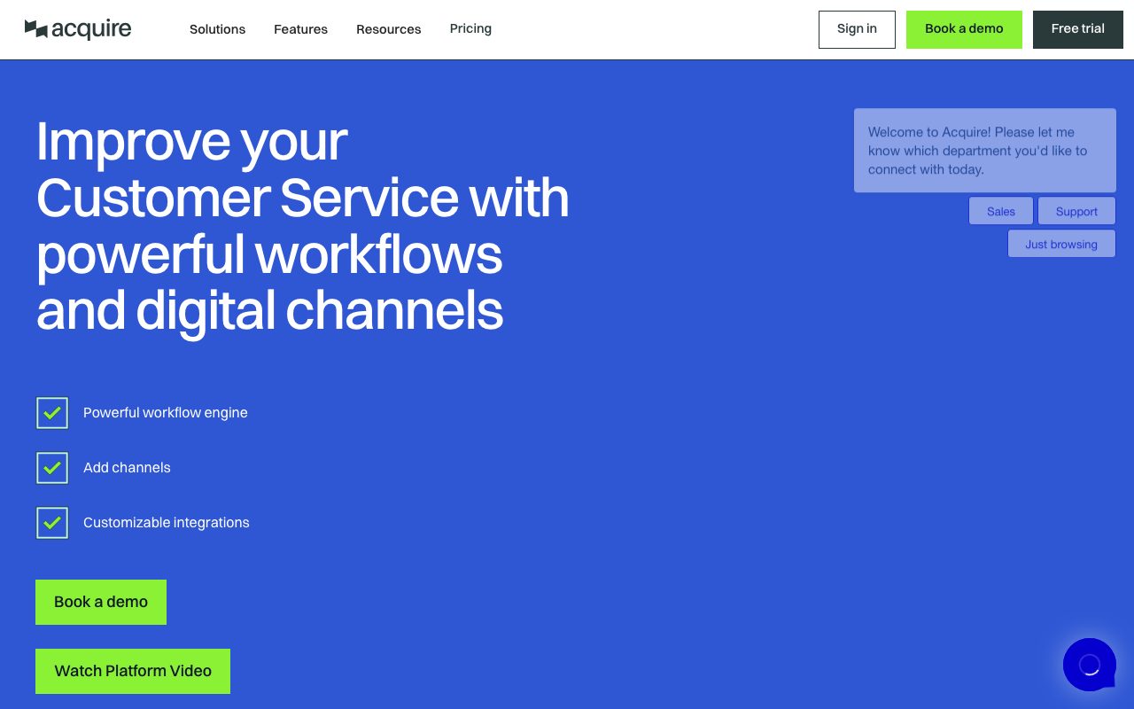 Acquire website