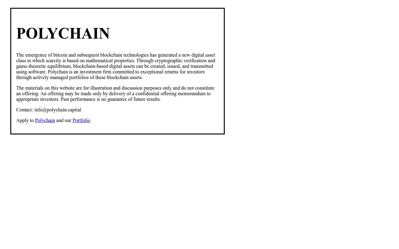 Polychain website