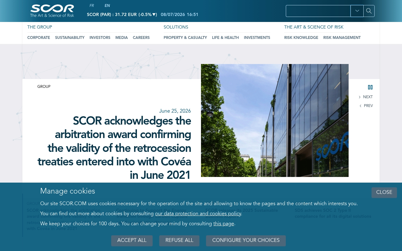 SCOR Ventures website