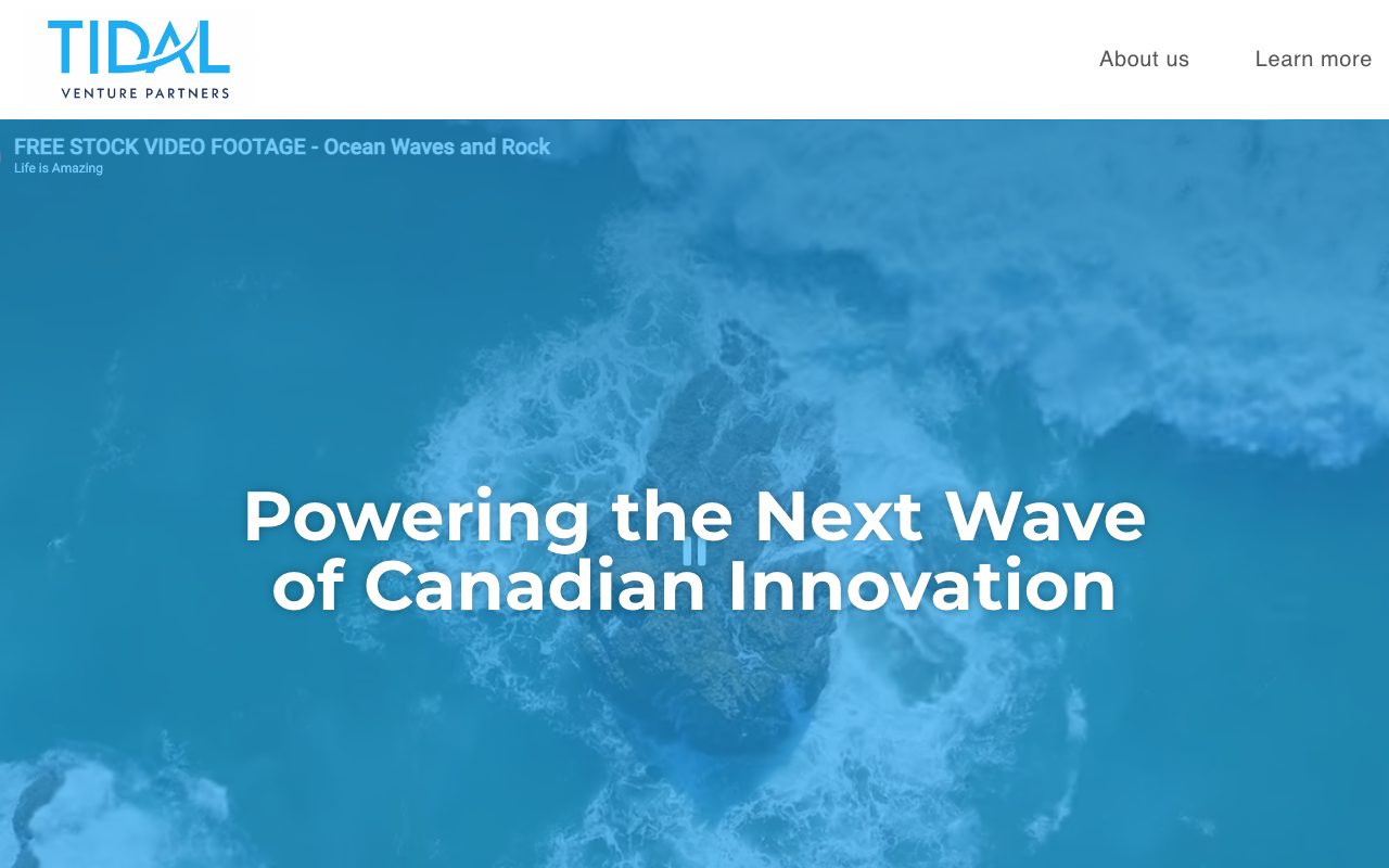 Tidal Venture Partners website