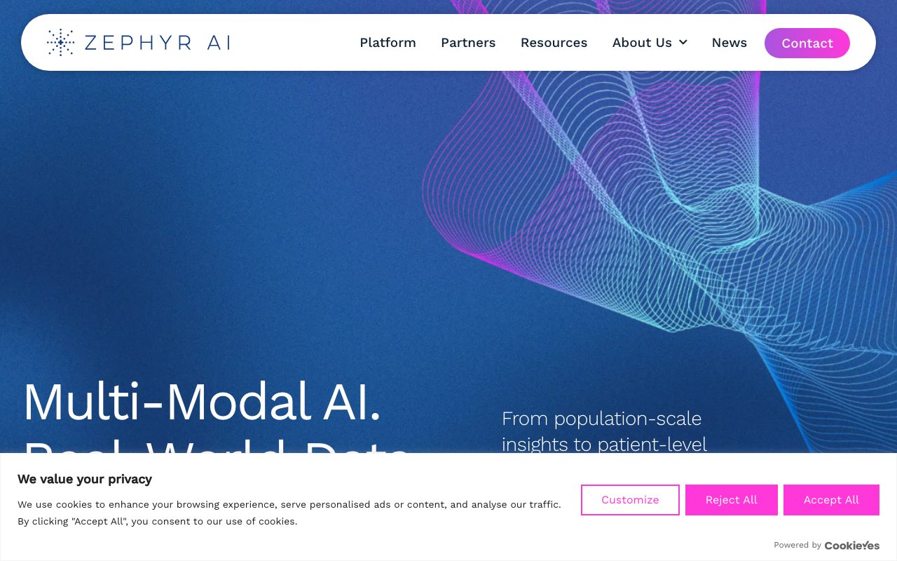Zephyr AI website