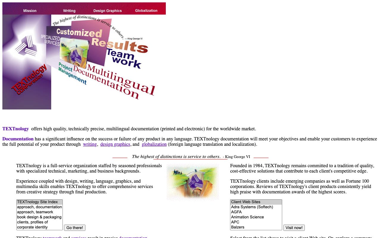 Textnology website
