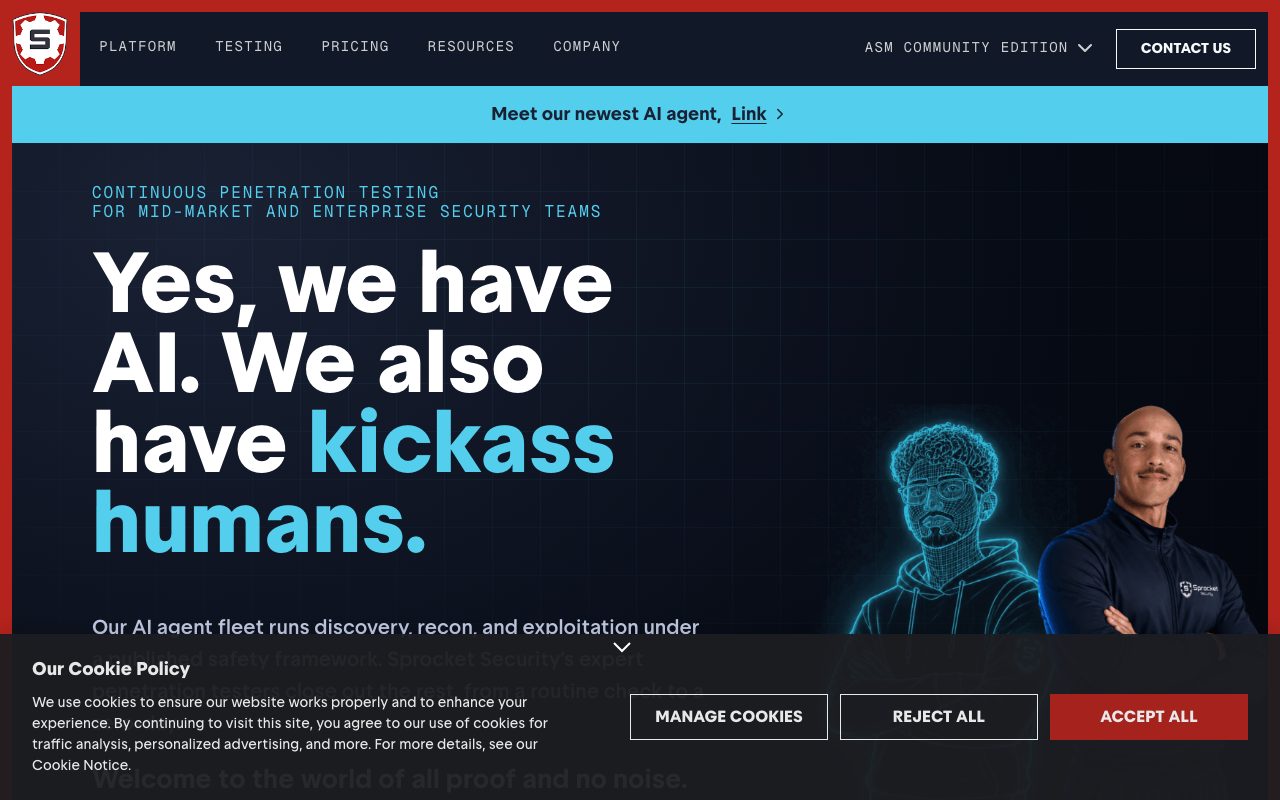 Sprocket Security website