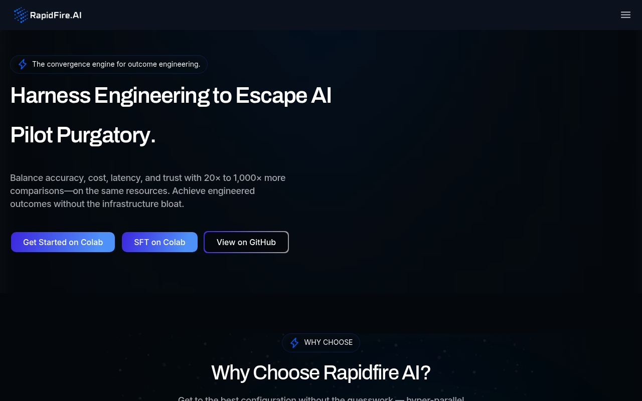 RapidFire AI website