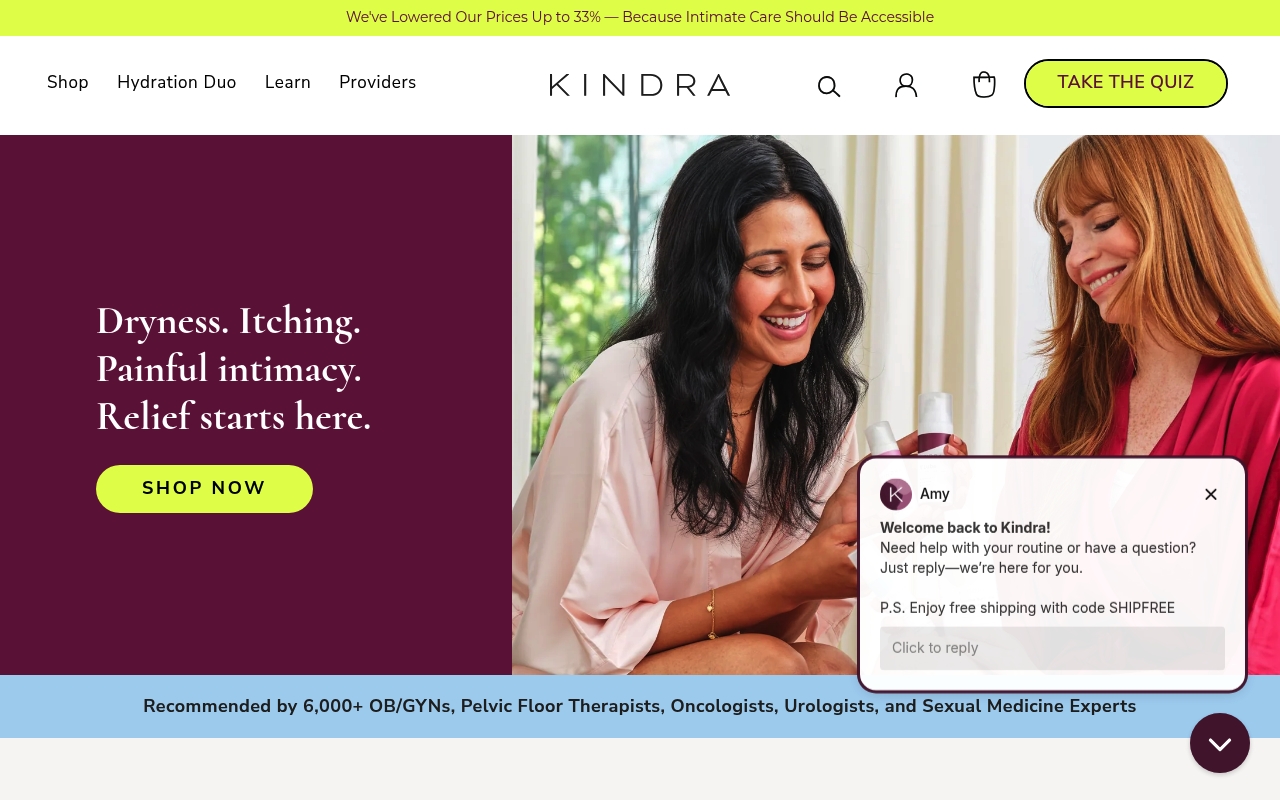 Kindra website