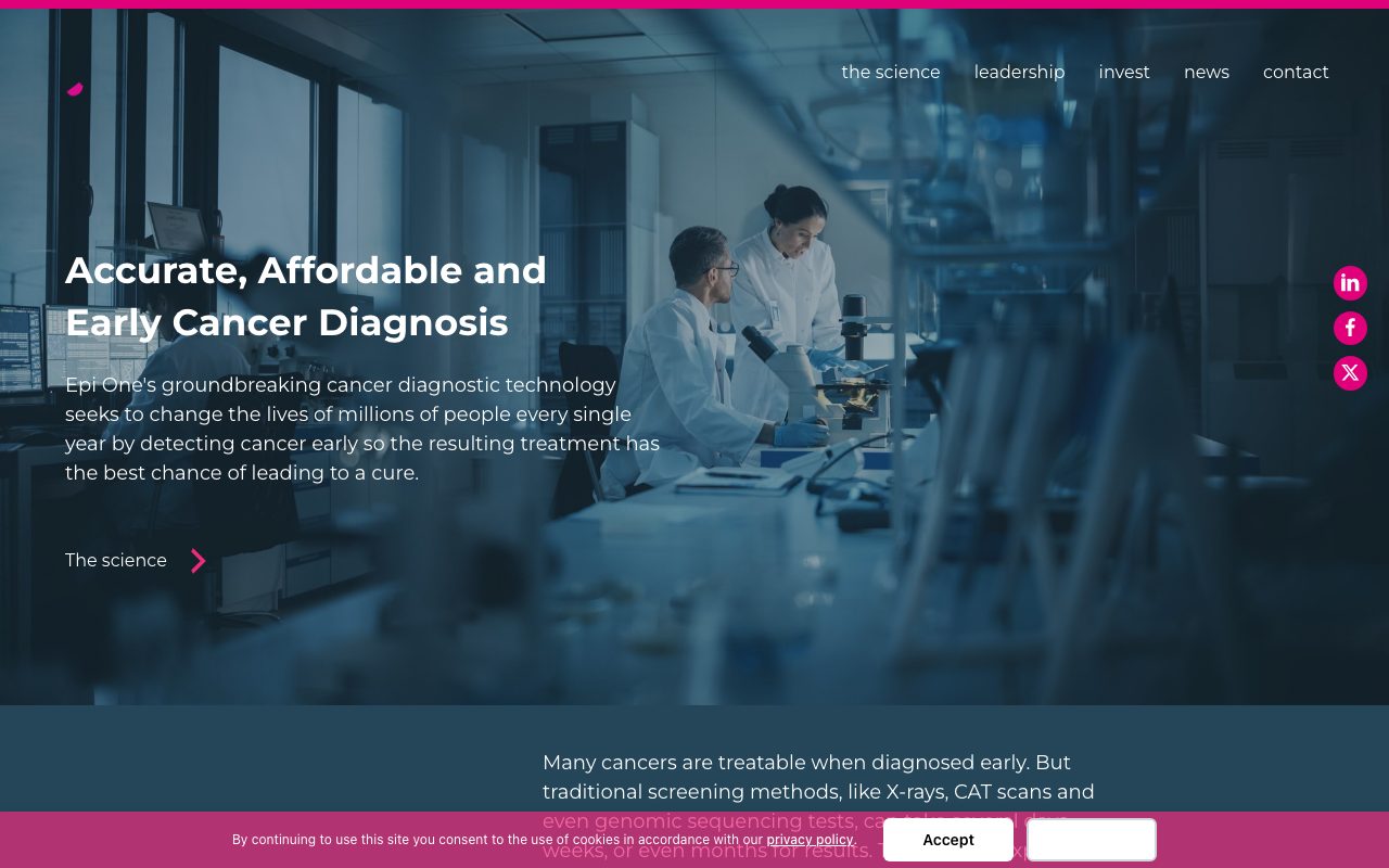 Epi One website