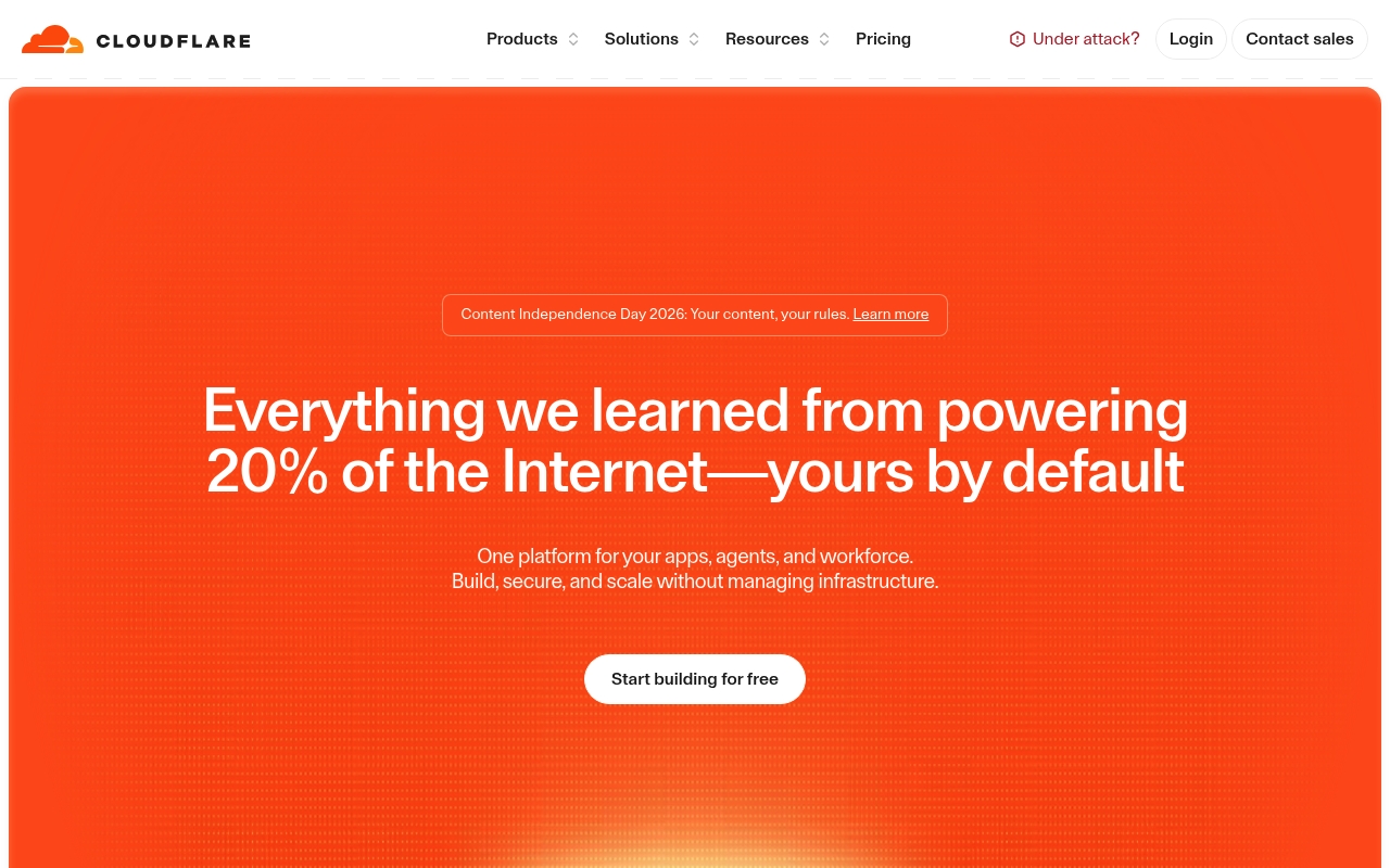 Cloudflare website