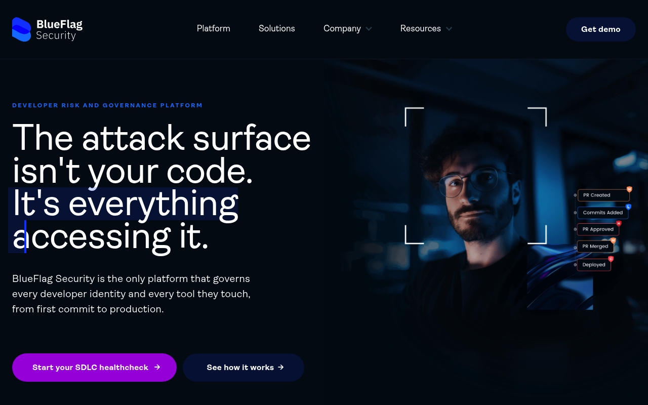 BlueFlag Security website