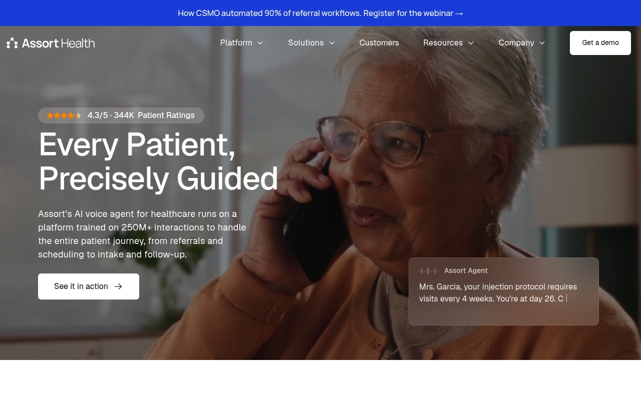 Assort Health website
