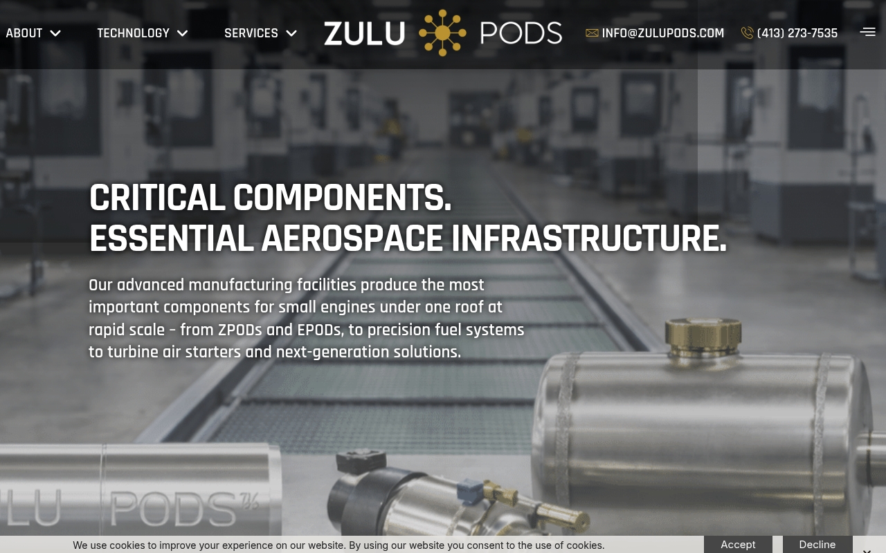 Zulu Pods website