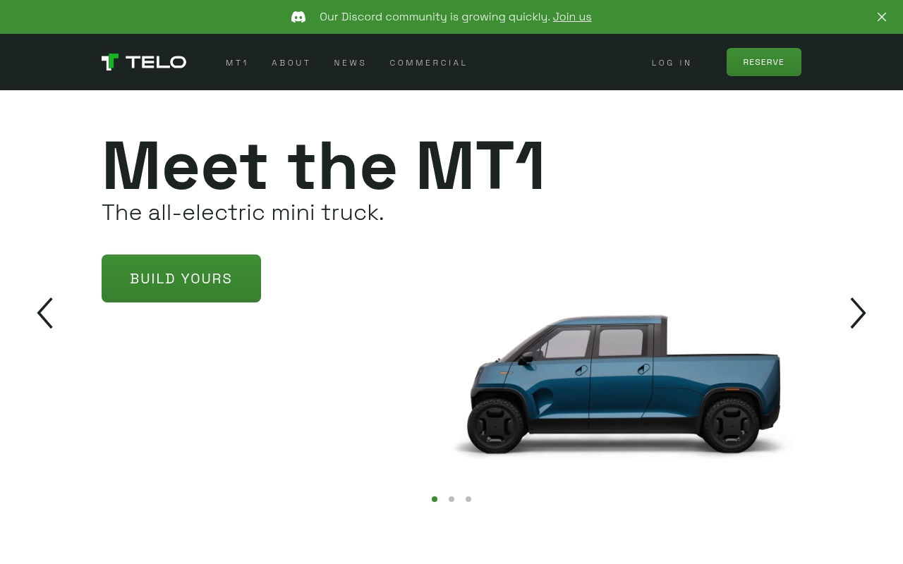 Telo Trucks website