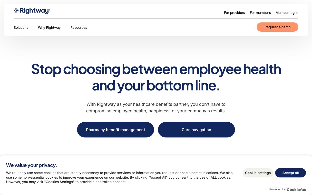 Rightway Healthcare website