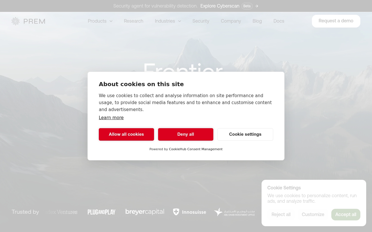 Prem Labs website