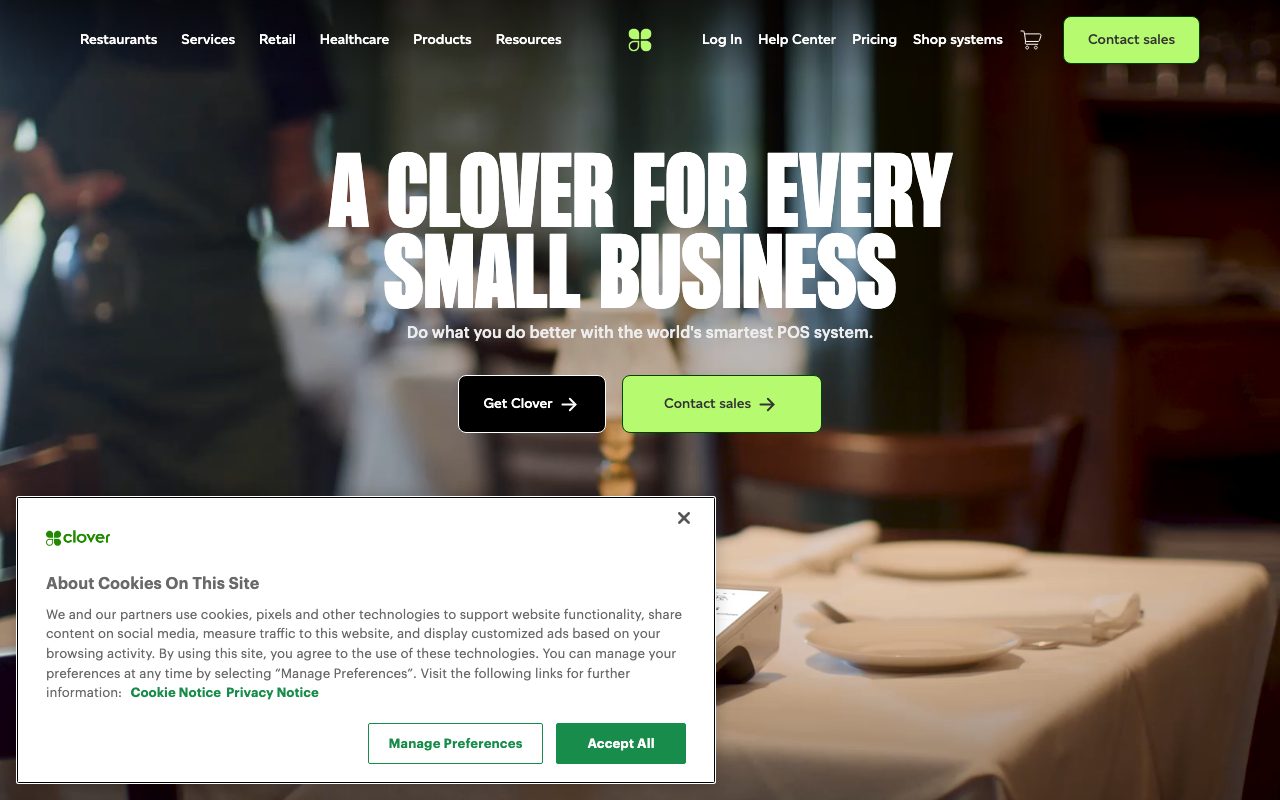 Clover Network website