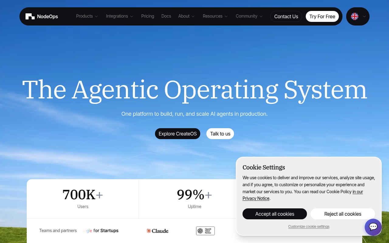 NodeOps website