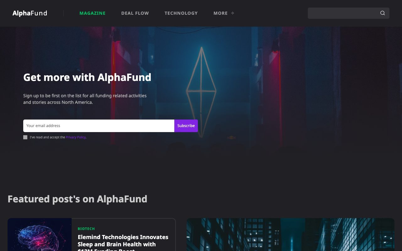 AlphaFund website