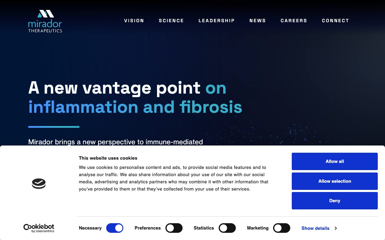 Mirador Therapeutics website