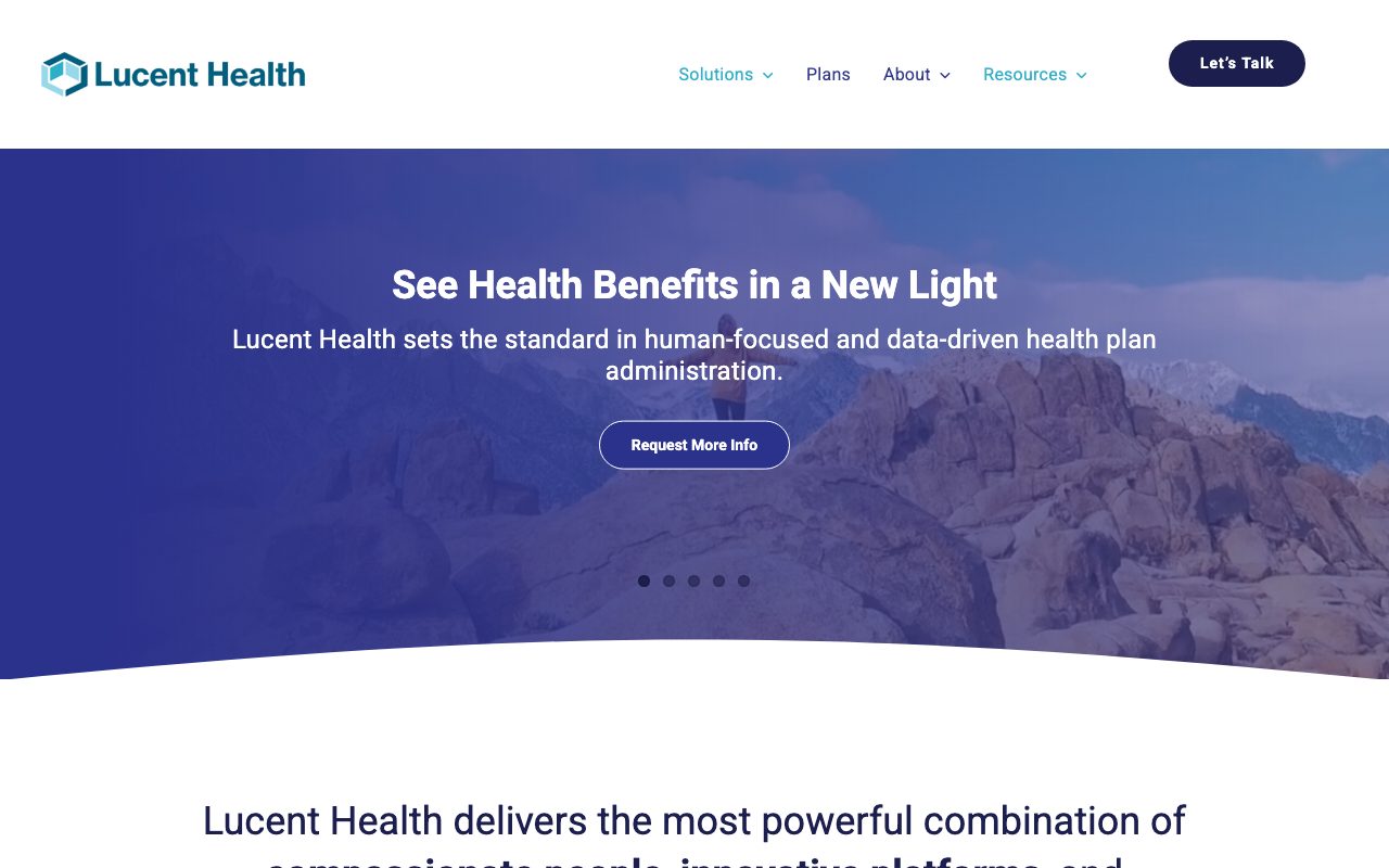 Lucent Health Solutions website