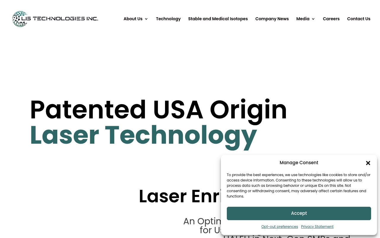 LIS Technologies website