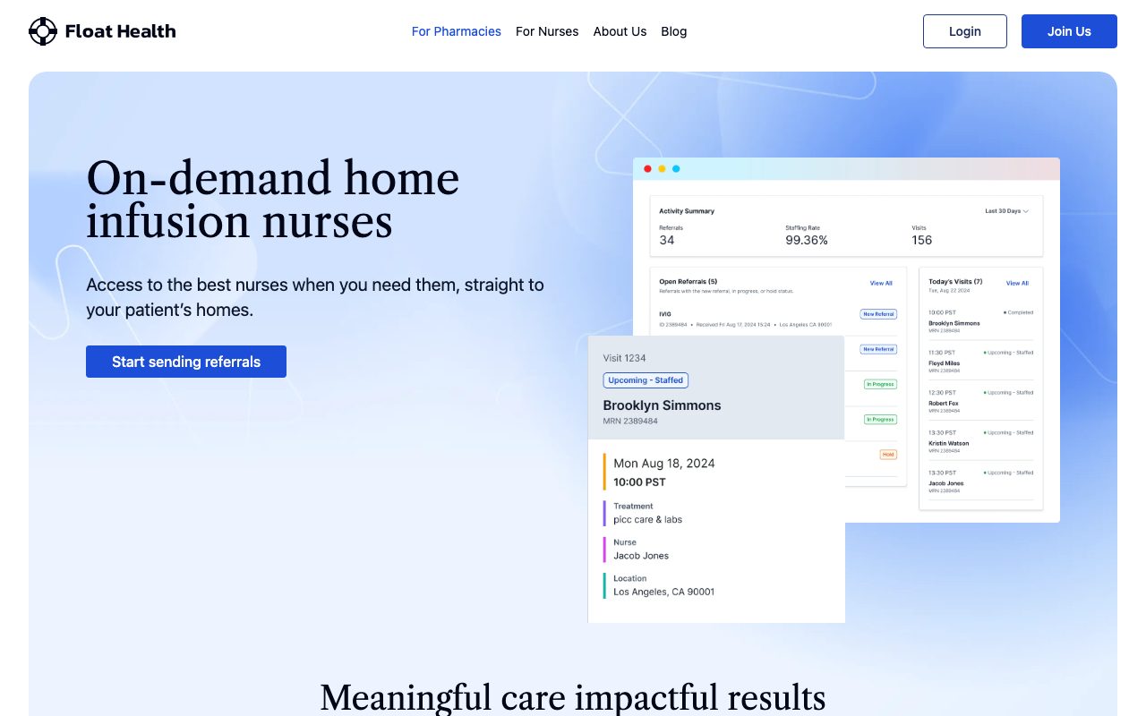 Float Health website