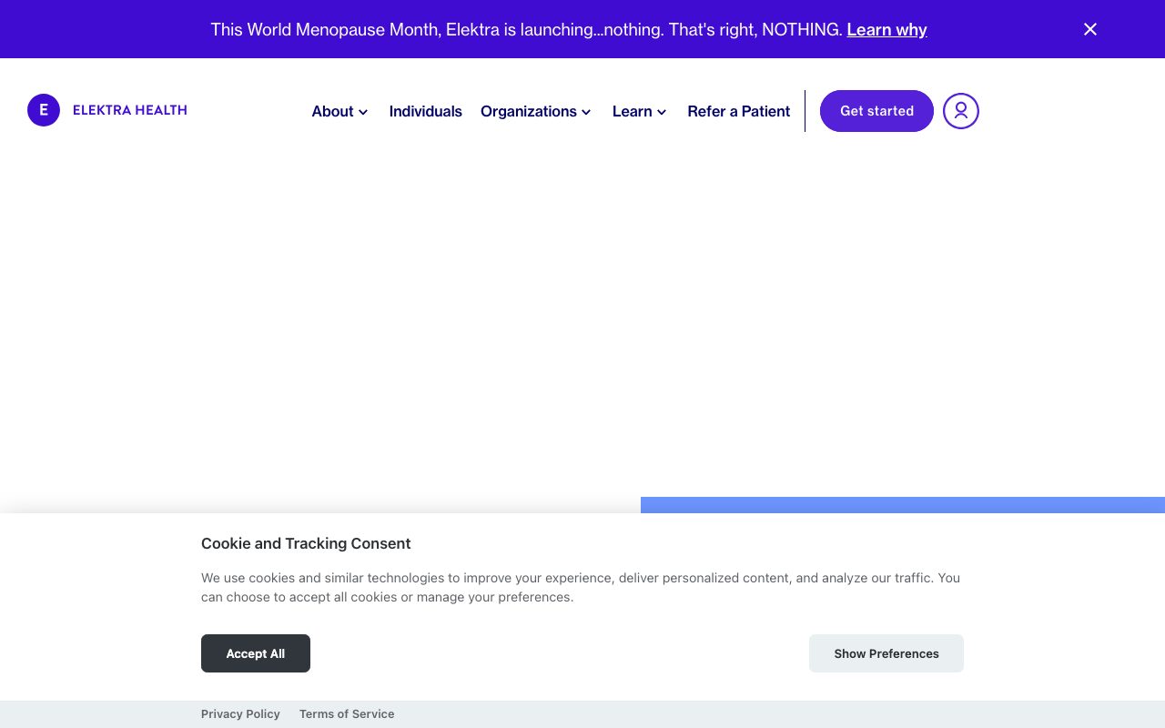 Elektra Health website
