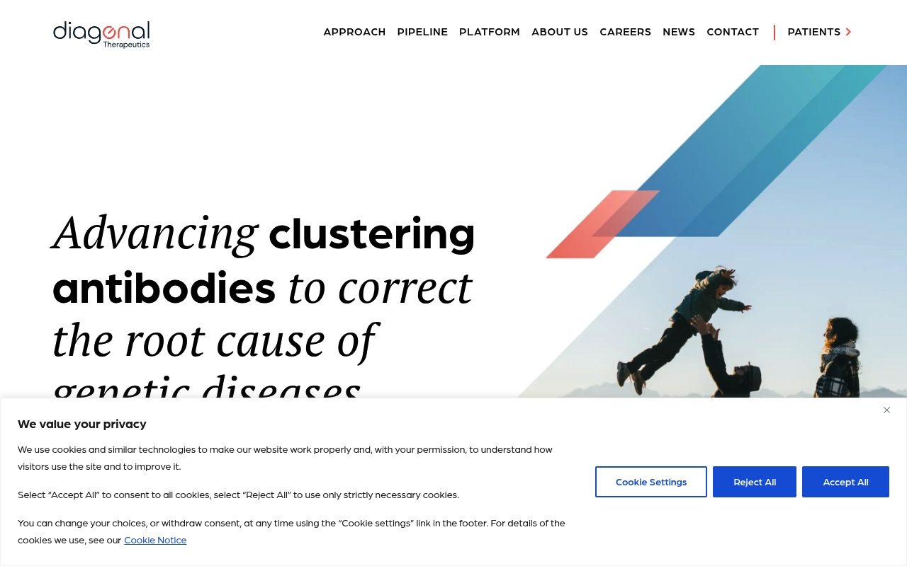 Diagonal Therapeutics website