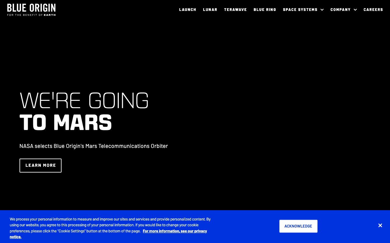 Blue Origin website