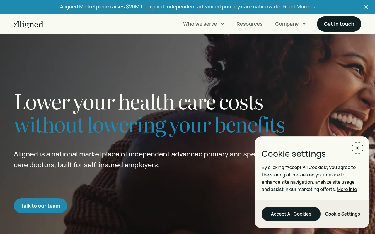 Aligned Marketplace website