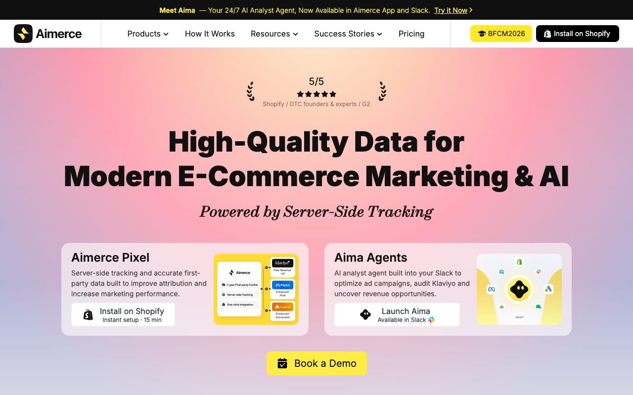 Aimerce website