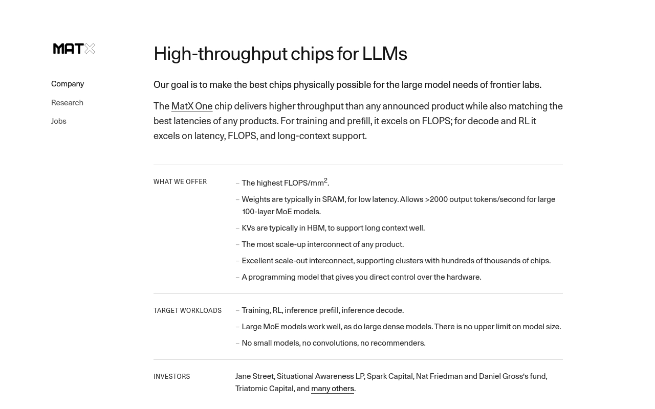 MatX website