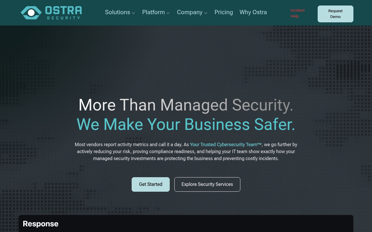 Ostra Security website