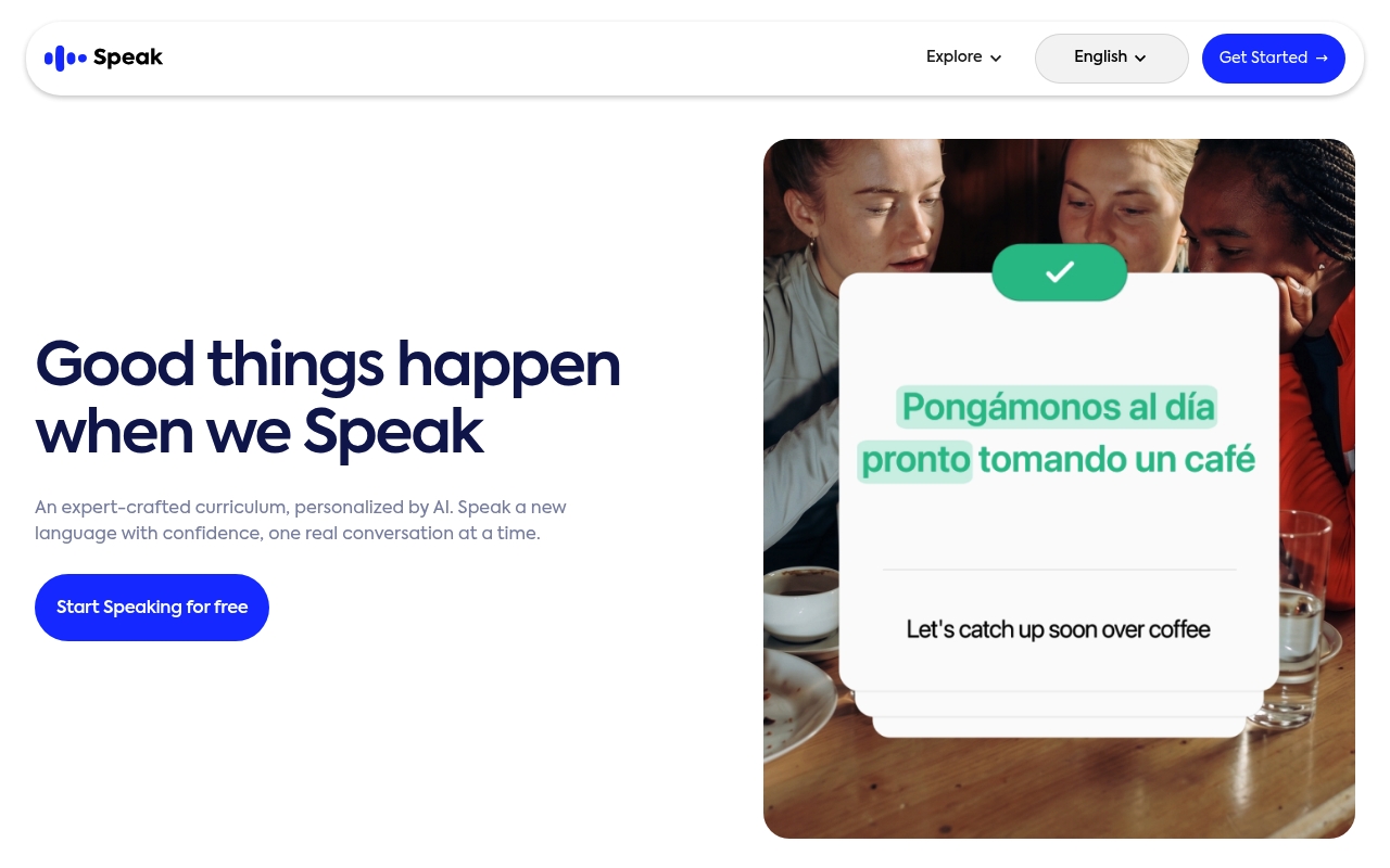 Speak website