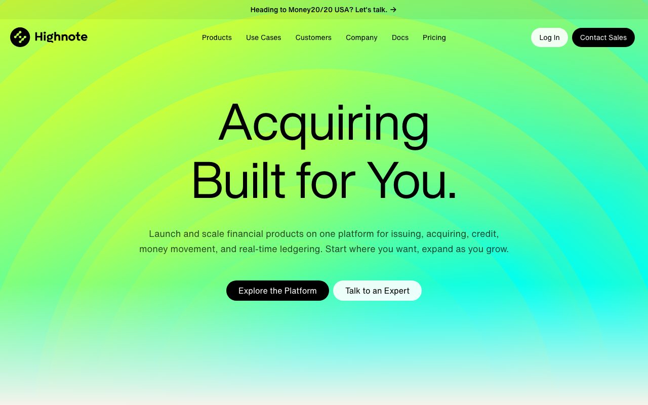 Highnote website