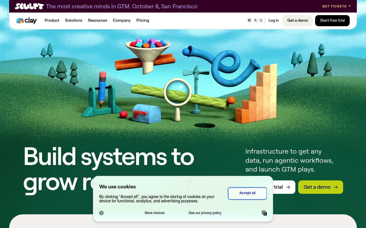 Clay website
