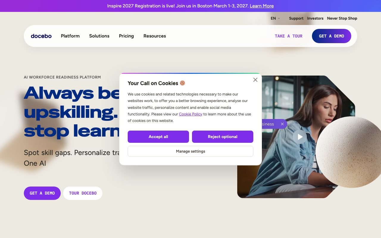 Docebo website