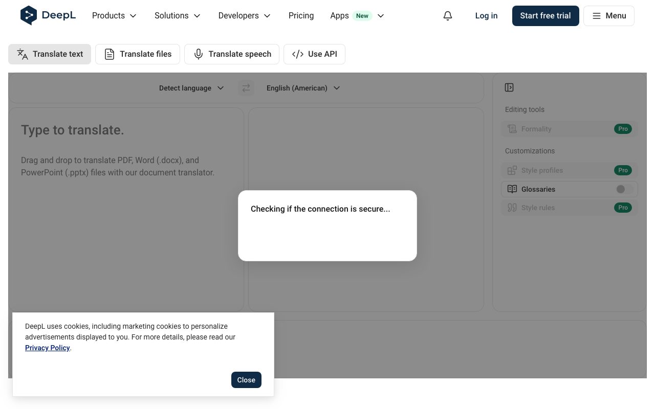 DeepL website
