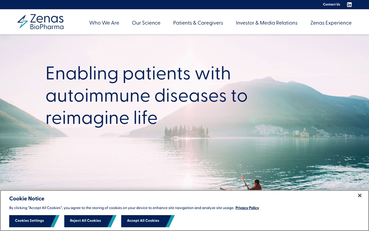 Zenas BioPharma website