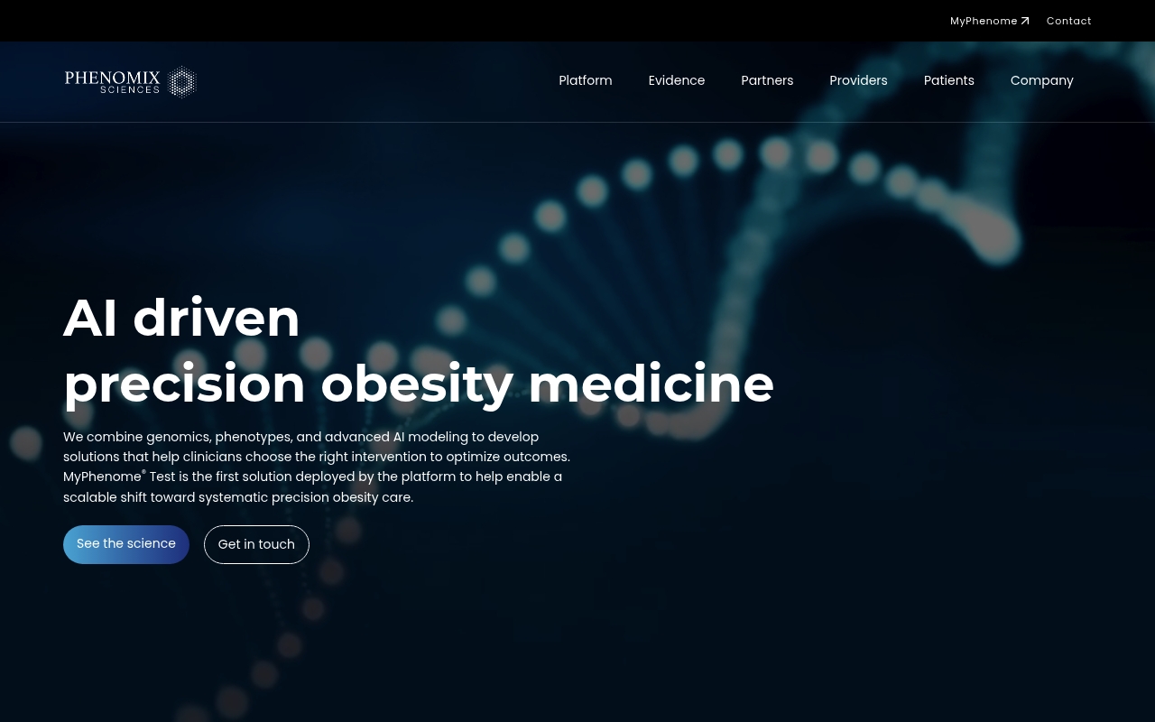 Phenomix Sciences website
