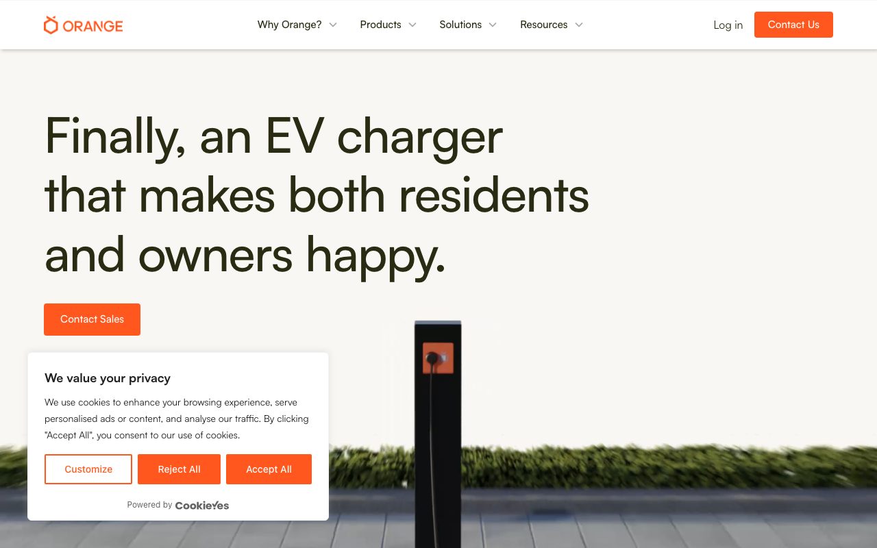 Orange Charger website