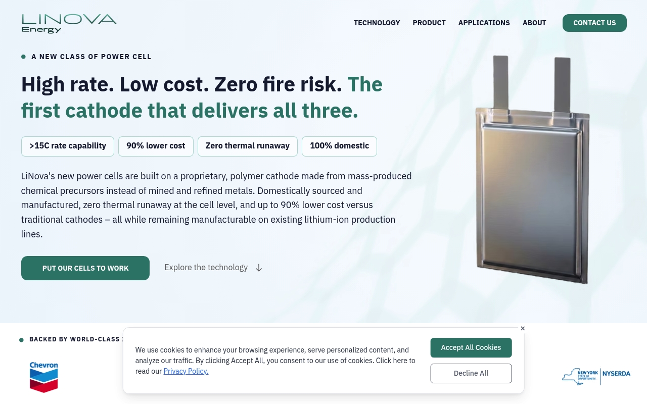 Linova Energy website