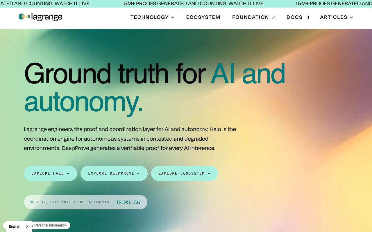 Lagrange Labs website