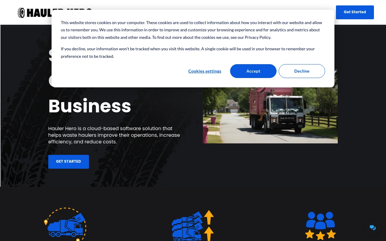 Hauler Hero website