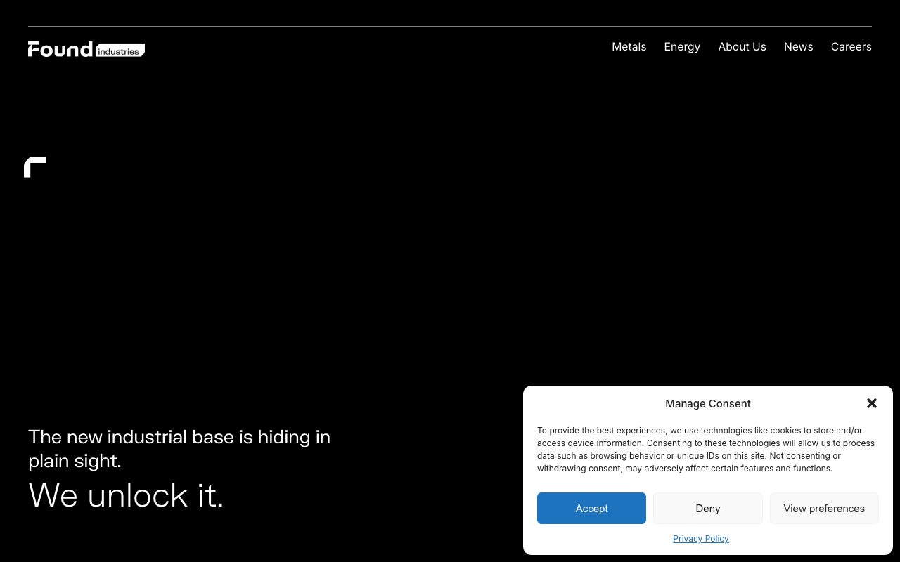 Found Energy website