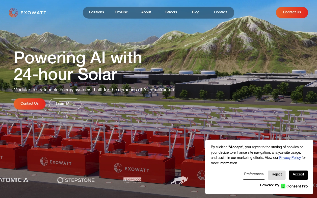 Exowatt website