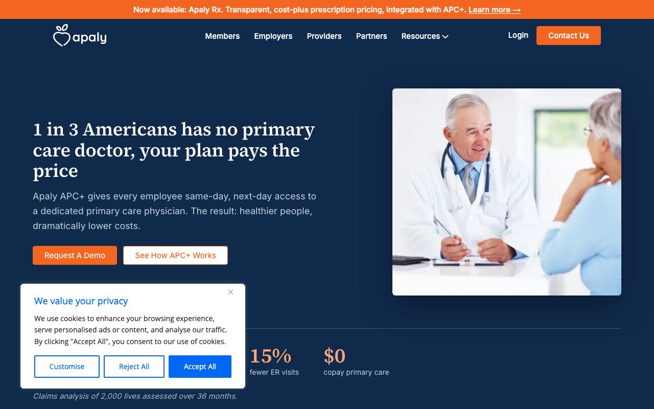 Apaly Health website