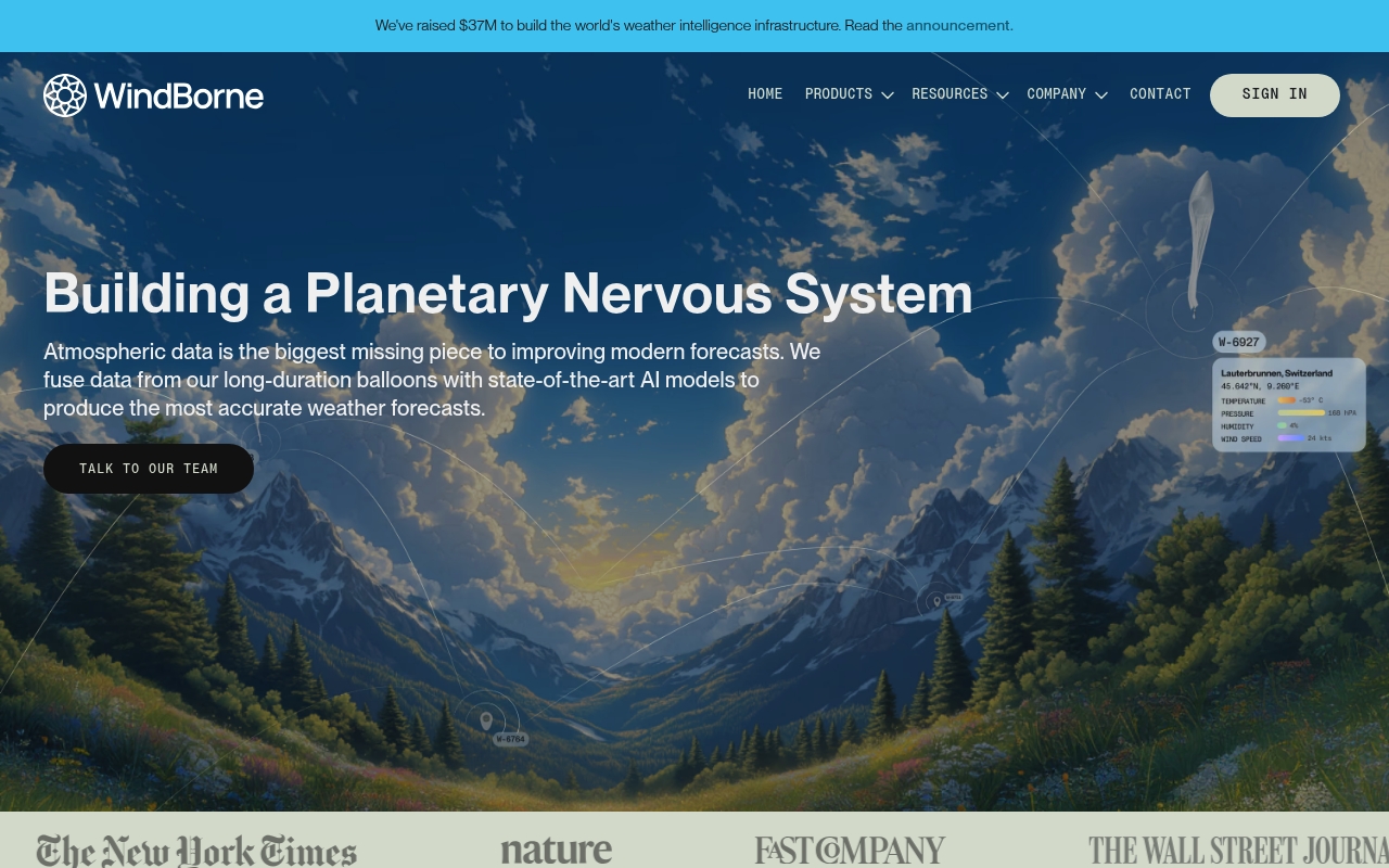 WindBorne Systems website
